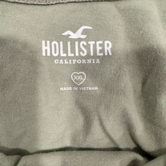 Hollister Womens Smocked Crop Top Stretch Light Green Off Shoulder - Size XXL - Picture 3 of 5